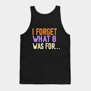 Repro Vintage Forget What Eight Was For Violent femmes Tank Top